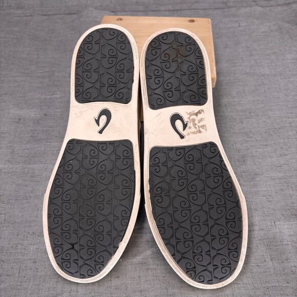 Olukai Pehuea Sneaker Grey Blue Mesh Slip On Loafer Boat Shoe Women’s Size 10 - Picture 8 of 11